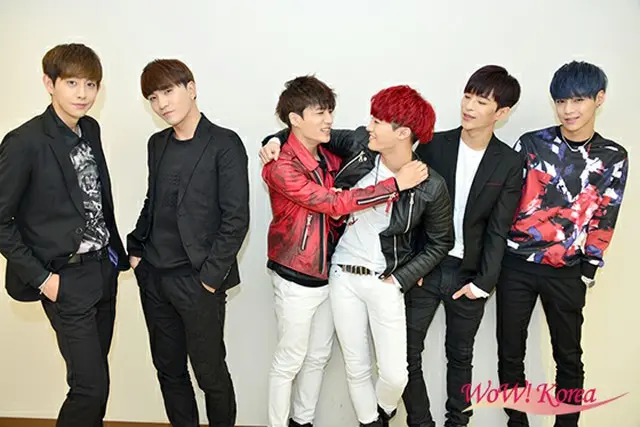 「BEAT WIN」左からソニョク、サンギュ、ソンホ、ユヌ、ヨンジョ、ジョンハ