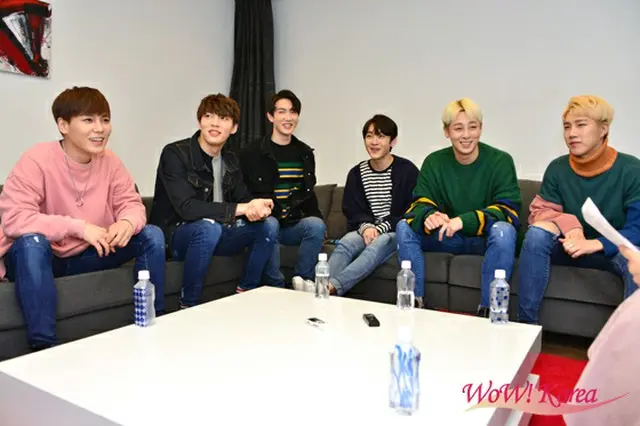 「NAUGHTYBOYS」左からエルミン、ヨンボ、ヒョビン、ソウン、ジオ、ジェハ