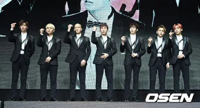 「BTOB」左からソンジェ、ヒョンシク、プニエル、ウングァン、チャンソプ、イルフン、ミンヒョク
