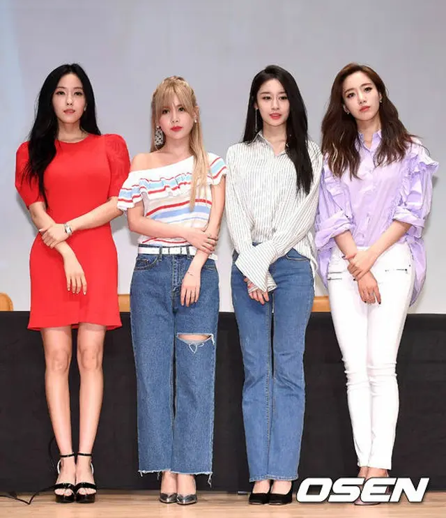 「T-ARA」左からヒョミン、キュリ、ジヨン、ウンジョン