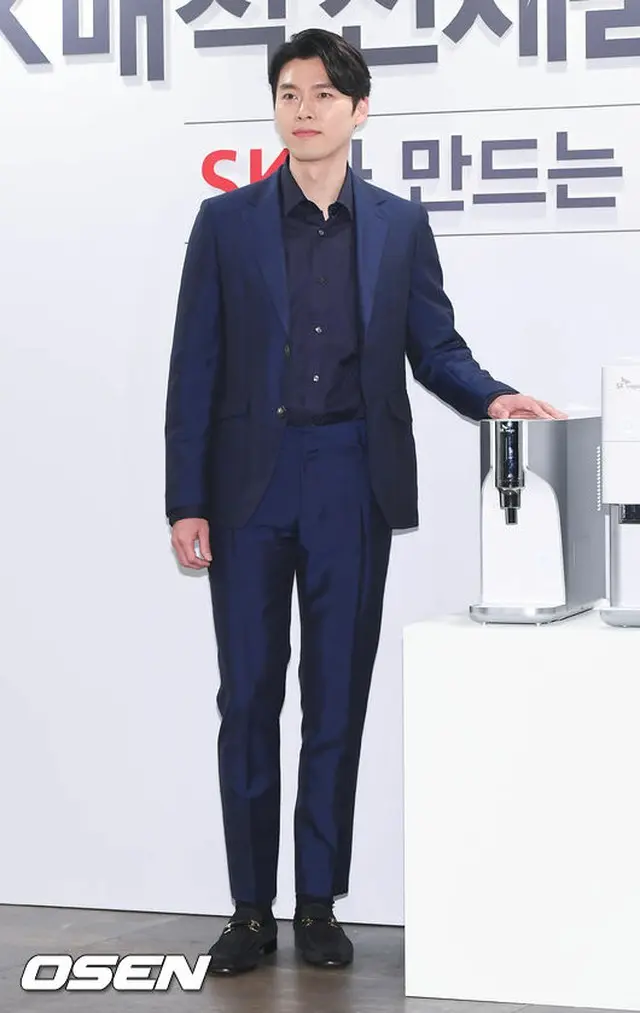 SKマジックの2018年新製品ローンチ説明に出席した俳優ヒョンビン