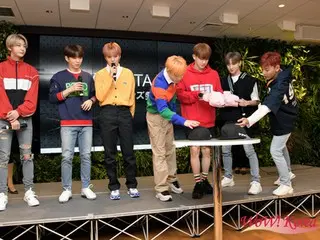 NEW ERAとのコラボ商品発表イベントに登壇した「MONSTA X」