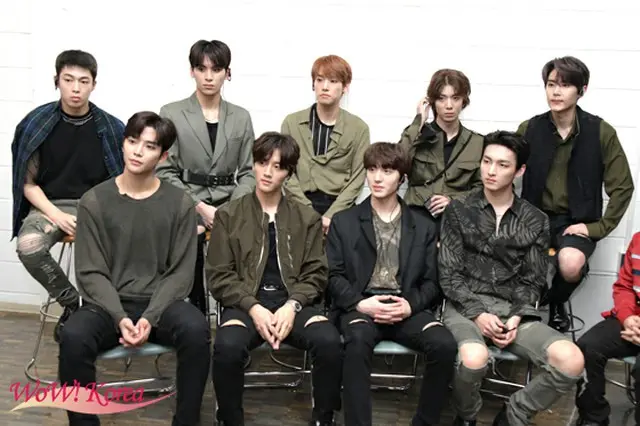 「SF9」後列左からダウォン、テヤン、インソン、フィヨン、ジェユン、前列左からロウン、ヨンビン、チャニ、ジュホ