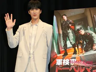ドラマ「軍検事ドーベルマン」初放送記念記者会見に出席した俳優アン・ボヒョン