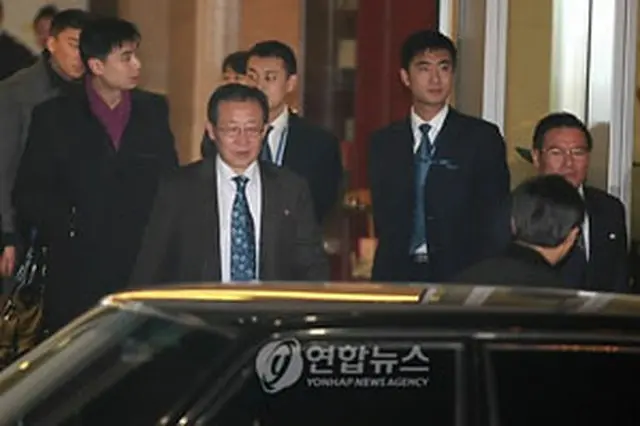 北京入りした北朝鮮首席代表の金桂寛（キム・ゲグァン）外務次官＝7日、北京（聯合）