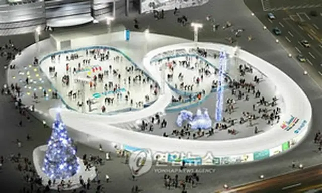 スケートリンクのイメージ図＝（聯合）