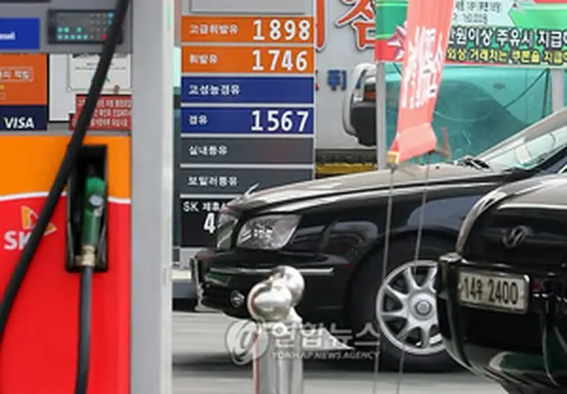 ソウル市内のあるガソリンスタンド＝（聯合ニュース）