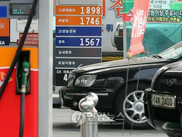 ソウル市内のあるガソリンスタンド＝（聯合ニュース）