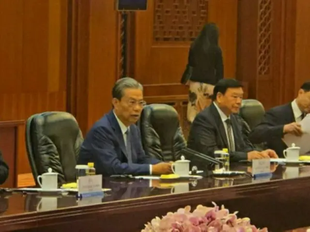 韓国特使団　中国序列３位と面会＝関係安定化努力で一致