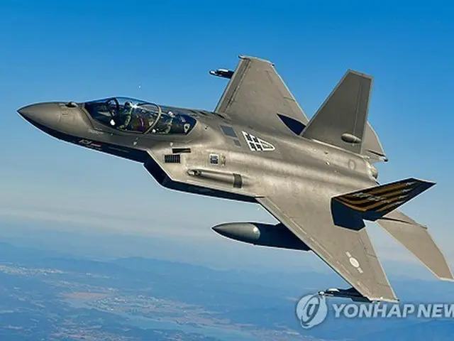 韓国初の国産超音速戦闘機「ＫＦ２１」（空軍提供）＝（聯合ニュース）≪転載・転用禁止≫