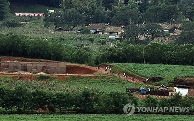 韓国の展望台から望む北朝鮮地域（資料写真）＝（聯合ニュース）