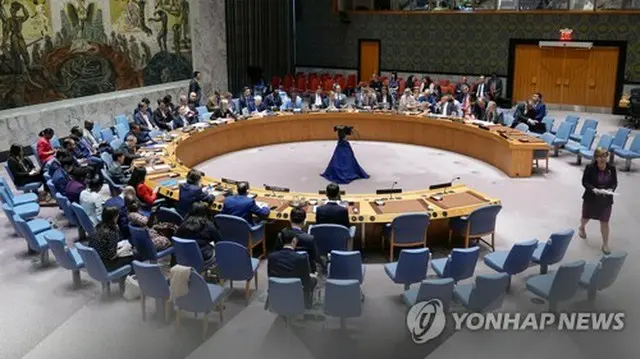 国連安全保障理事会のもよう＝（聯合ニュースＴＶ）
