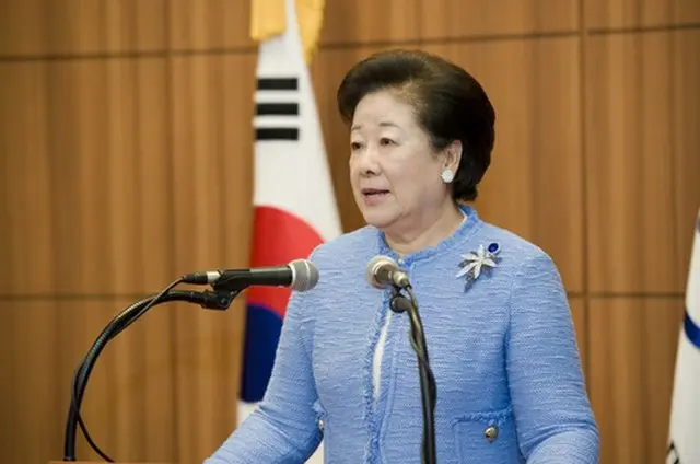 韓鶴子氏（世界平和統一家庭連合提供）＝（聯合ニュース）≪転載・転用禁止≫