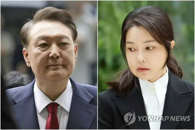 尹錫悦（ユン・ソクヨル）前大統領との妻の金建希（キム・ゴンヒ）氏＝（聯合ニュース）