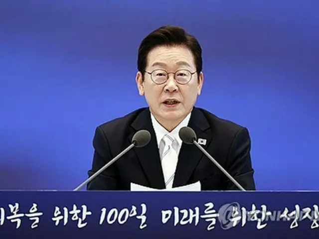 李大統領「国民との約束守り統合の政治へ」　就任１００日迎え会見