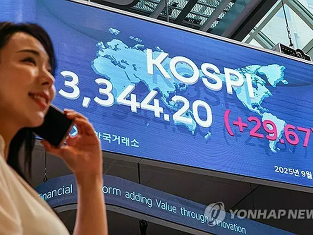 韓国総合株価指数　３日連続で取引時間中の過去最高値更新