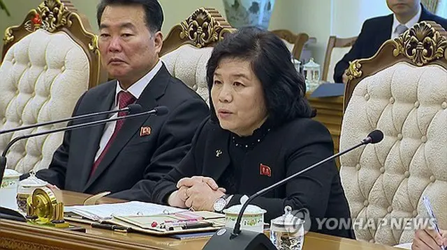 北朝鮮の崔善姫外相＝（朝鮮中央テレビ＝聯合ニュース）≪転載・転用禁止≫