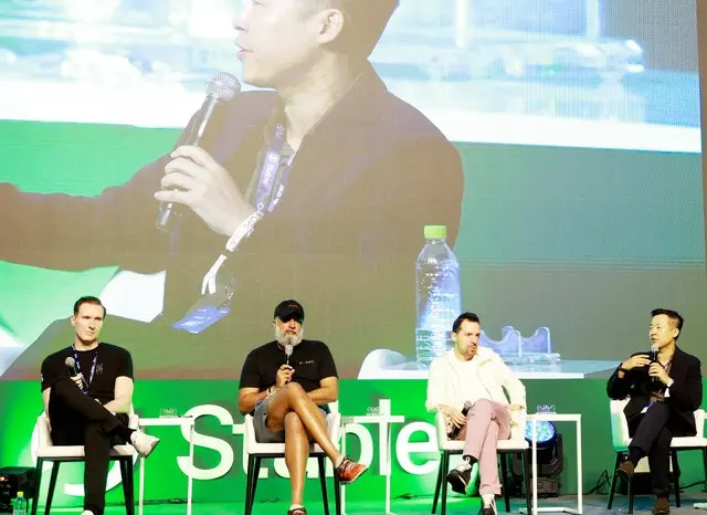 HashedのRyan Kim Co-Founderが主題発表をしている（写真：金融界）