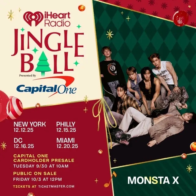 「MONSTA X」、12月に米「ジングルボールツアー」合流…ニューヨークやD.C.など4都市に出撃