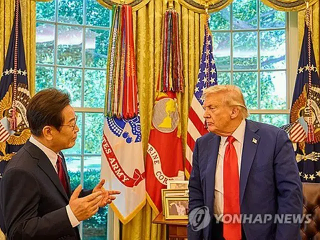 米ホワイトハウスで８月に開かれた韓米首脳会談の様子（共同取材）＝（聯合ニュース）