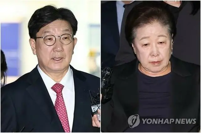 権性東（左）と韓鶴子氏＝（聯合ニュース）