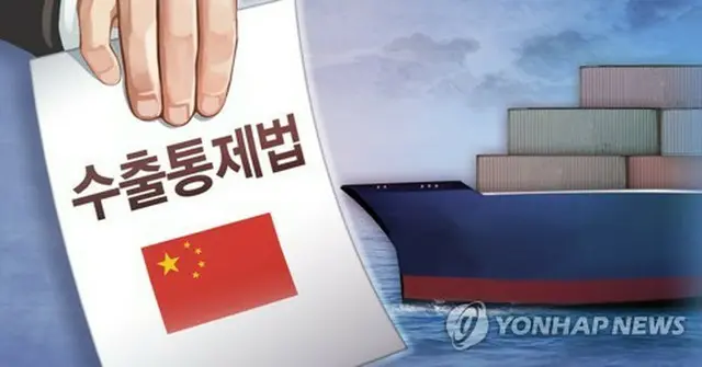 中国はレアアースに対する輸出規制を強化している（イラスト）＝（聯合ニュース）
