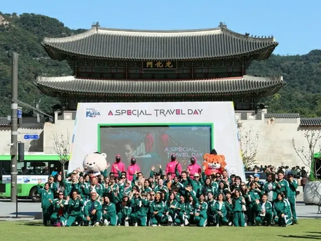 外国人観光客招き「イカゲーム」体験イベント開催　韓国観光公社