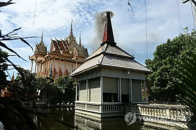 韓国人大学生の火葬が行われたプノンペン市内の寺院の火葬施設＝（聯合ニュース）