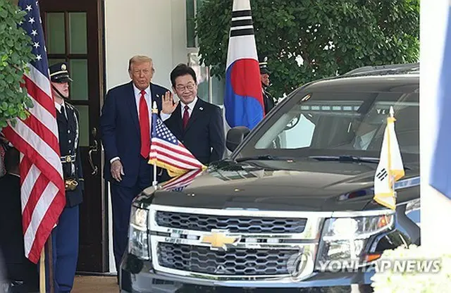 ８月にワシントンで会談した韓米首脳（資料写真）＝（聯合ニュース）