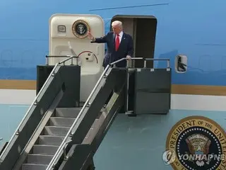 トランプ氏　韓国訪問終え帰国の途