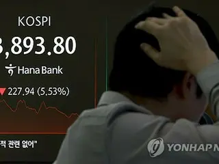 韓国総合株価指数が６％超の下落　取引を一時停止