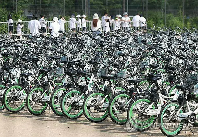 ソウル市の公共自転車「タルンイ」＝（聯合ニュース）