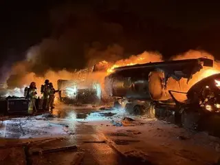 韓国の高速道路でタンクローリーが絡む多重追突事故…2人死亡、4人負傷