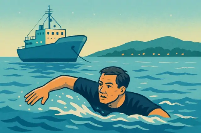 釜山の海へ「ドボン」…2時間半泳いで不法入国した「体力王」＝韓国報道