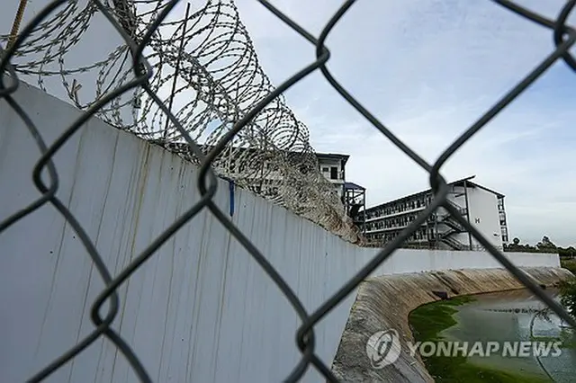 特殊詐欺の犯罪拠点とされるカンボジア・プノンペンの大規模団地＝（聯合ニュース）