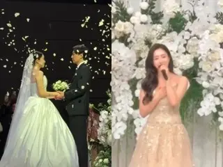 ウンジョン＆キム・ビョンウ監督、「T-ARA」メンバーが祝う中で結婚…ハ・ジョンウが祝辞、祝歌は新婦が直接歌った