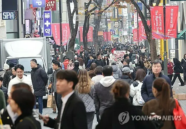 ソウル市内の繁華街（資料写真）＝（聯合ニュース）