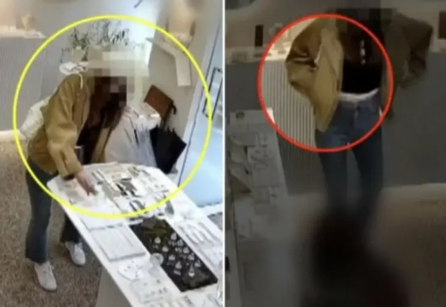 ブレスレットをポケットに…防犯カメラに映った日本人観光客の犯行＝韓国