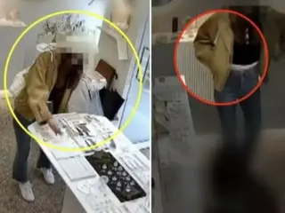 ブレスレットをポケットに…防犯カメラに映った日本人観光客の犯行＝韓国