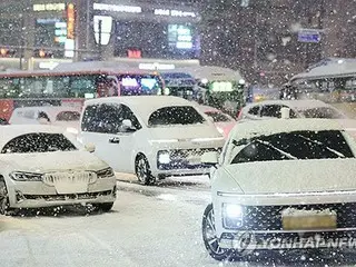 ソウルなどに大雪注意報　危機警報レベル引き上げ＝韓国政府