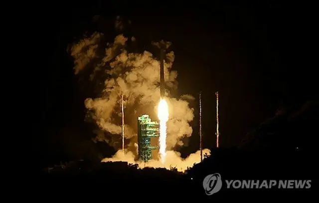 先月２７日、韓国南部の全羅南道・高興の羅老宇宙センターから打ち上げられた「ヌリ」＝（聯合ニュース）