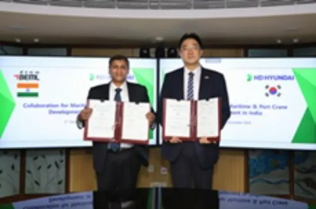 HD現代がインド地方政府と提携、現地企業と協業し港湾設備を供給＝韓国