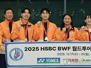 韓国バドミントン　ＷＴファイナルで初めて３種目制し帰国