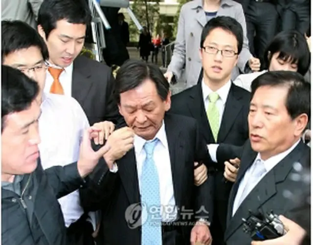 鄭相文元秘書官。３日撮影＝（聯合ニュース）