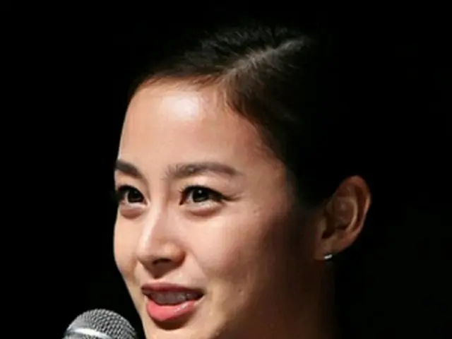 制作発表会でのキム・テヒ＝5日、ソウル（聯合ニュース）