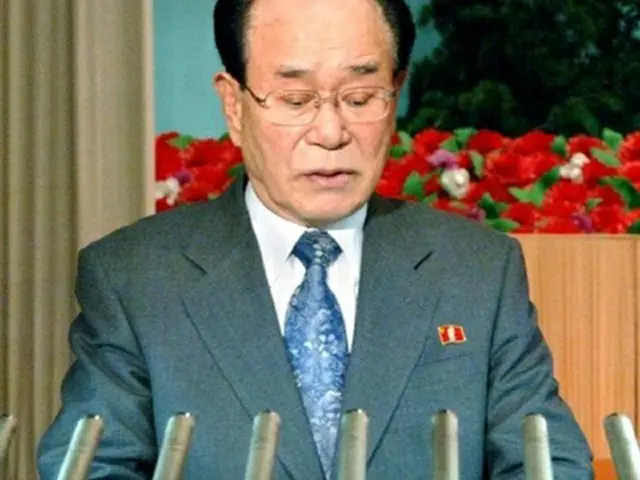 中央報告大会に出席した金永南最高人民会議常任委員長（朝鮮中央通信）＝（聯合ニュース）
