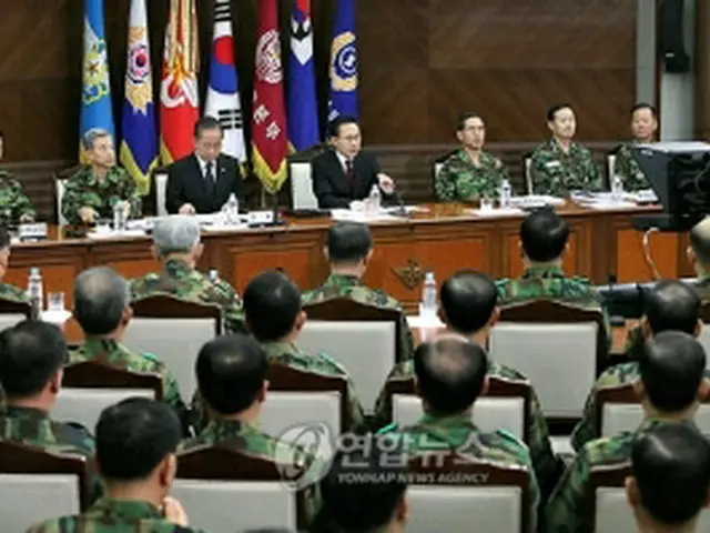 全軍主要指揮官会議のようす＝4日、ソウル（聯合ニュース）