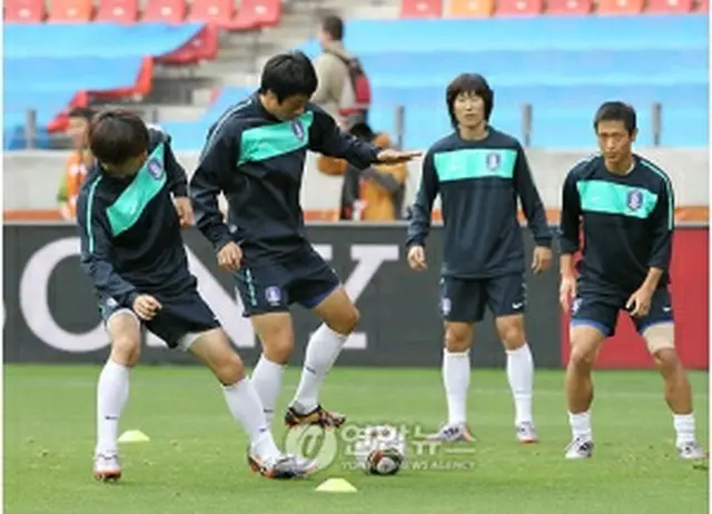 練習中の韓国代表（資料写真）＝（聯合ニュース）