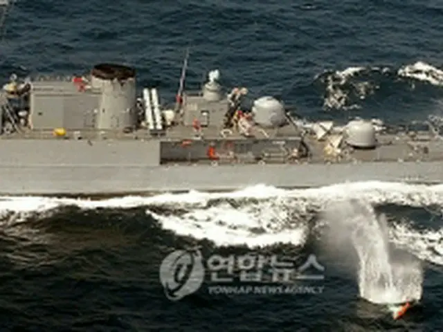 合同海上機動訓練のもよう＝（聯合ニュース）