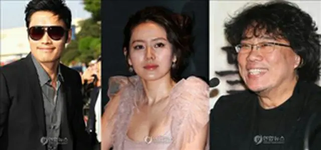 （左から）イ・ビョンホン、ソン・イェジン、ポン・ジュノ監督